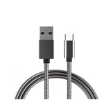Heavy Duty Metal Braided USB Charger Cable for Type-C Devices 200mm