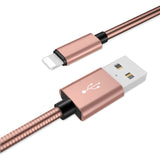 Heavy Duty Metal Braided USB Charger Cable for IPhone iPad 200mm