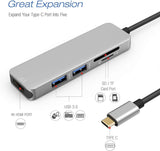 5-IN-1 USB C HUB HDMI Adaptor PD Charger for Macbook and Type C Devices